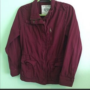 LA Hearts Maroon military Jacket